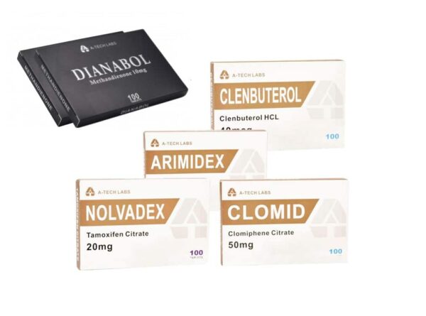 SZÁJON ÁT ALKALMAZANDÓ SZÁRAZ IZOMCSOMAGOLÁS A TECH LABS DIANABOL CLENBUTEROL PCT 8 HÉT 1