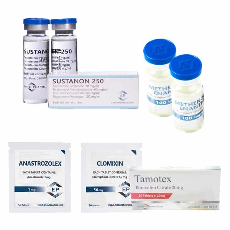 Lean Mass Gain csomag (INJEKCIÓ) SUSTANON + PRIMOBOLAN + PCT (8 hét) Euro Pharmacies