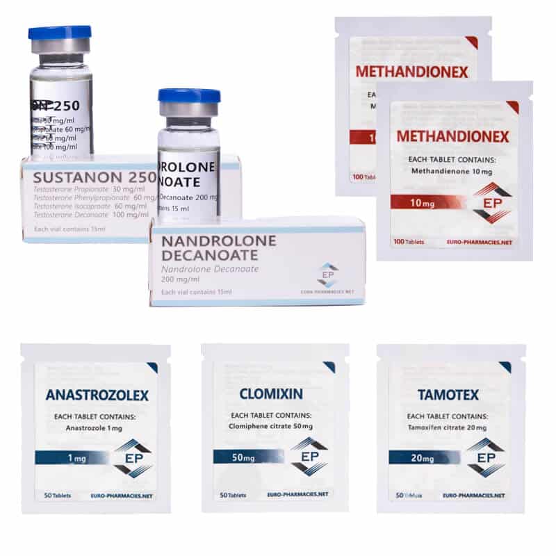 Tömegnövelő csomag (INJEKCIÓ) SUSTANON + DECA + DIANABOL (8 hét) Euro Pharmacies