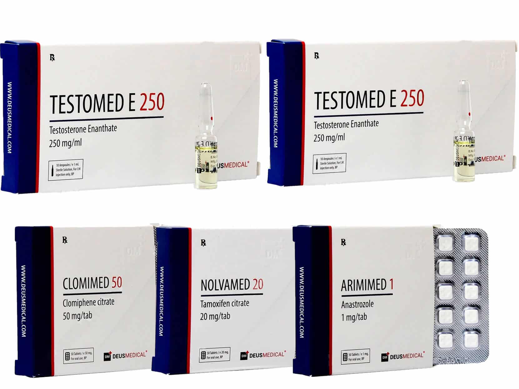 Tömegnövelő csomag 8 hétre Tesztoszteron-enantát védelem PCT Deus Medical