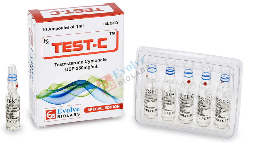 Tesztoszteron-cipionát 250 mg/ml (10x1 ml ampulla) - Evolve Biolabs