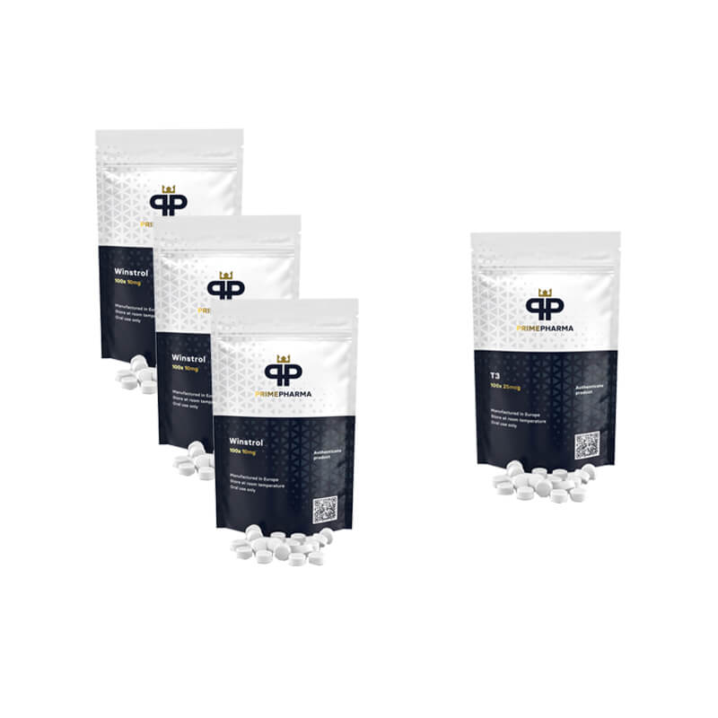 Stanozolol + T3 Cytomel Száraz Csomagolású Szájon Át Vehető Szteroidok (8 Hét) PRIME PHARMA