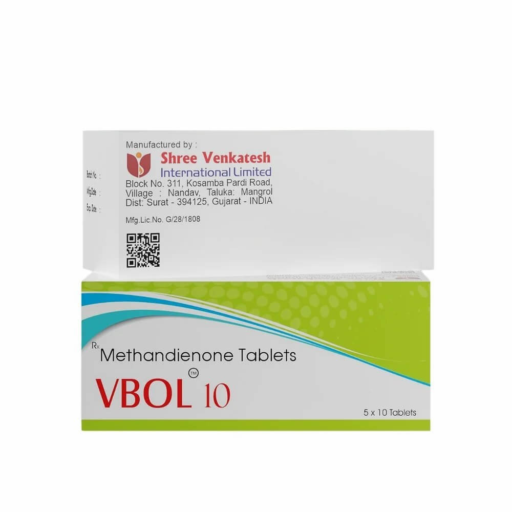 VBOL - Methandienone Dianabol 10 mg (50 tabletta) - Shree Venkatesh