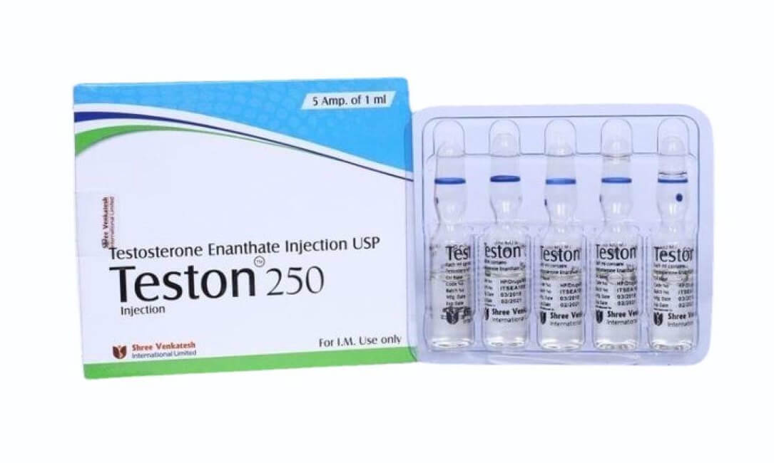 TESTON - Tesztoszteron-enantát 250 mg/ml (5 ampulla x 1 ml) - Shree Venkatesh