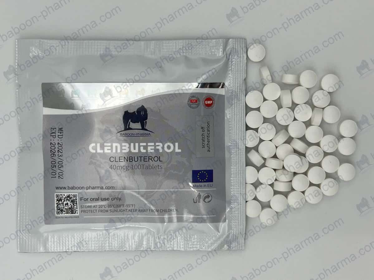 Baboon Pharma szájon át szedhető tabletták Clenbuterol 40 1