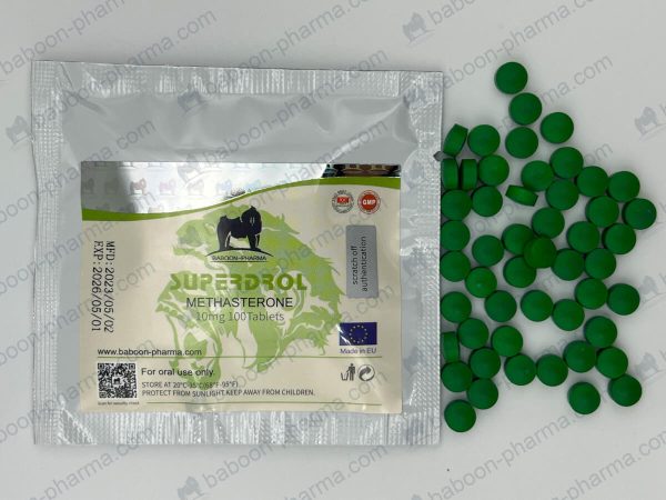 Baboon Pharma szájon át szedhető tabletták Superdrol 10 1