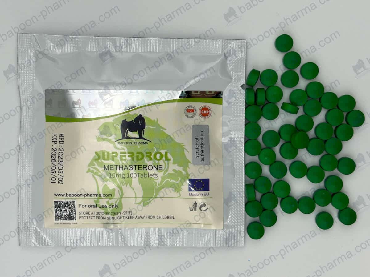 Baboon Pharma szájon át szedhető tabletták Superdrol 10 1