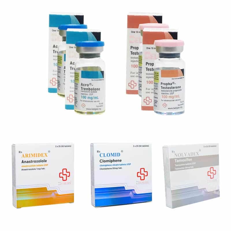 Izomtömegnövelő csomag: Tesztoszteron-propionát + Trenbergolon-acetát + PCT (6 hét) Beligas Pharmaceuticals International
