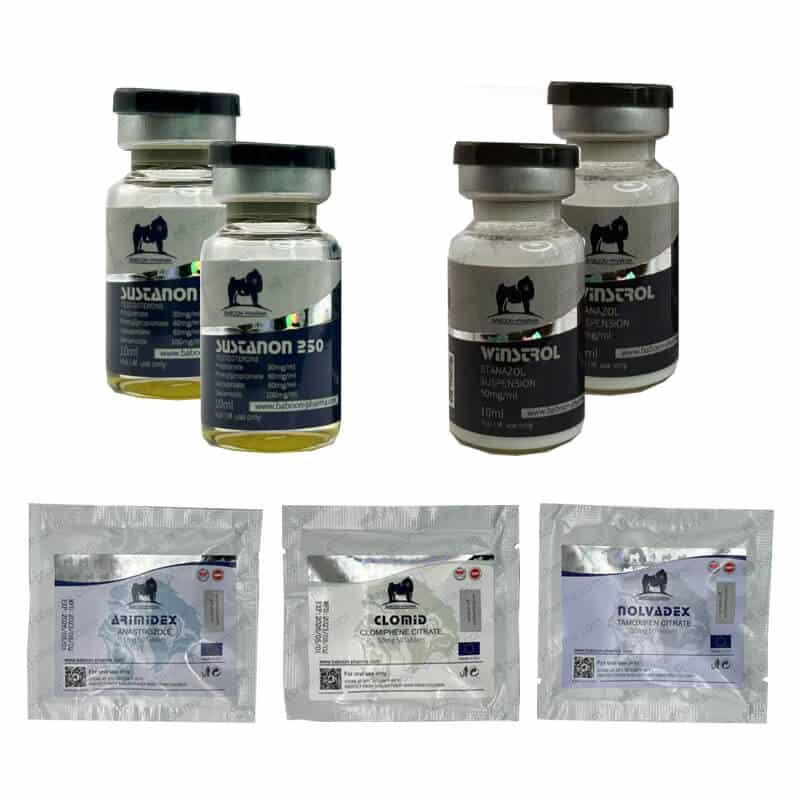 II. SZINTŰ Lean Mass Gain csomag (INJEKCIÓ) SUSTANON + WINSTROL + VÉDELEM + PCT (8 hét) Baboon Pharma