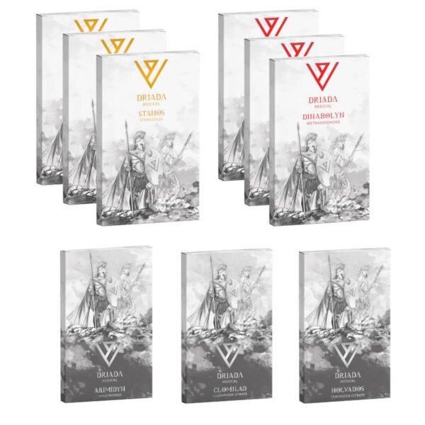 Driada Medical Lean Mass Gain csomag: Szájon át szedhető szteroidok Dianabol + Winstrol (8 hét)