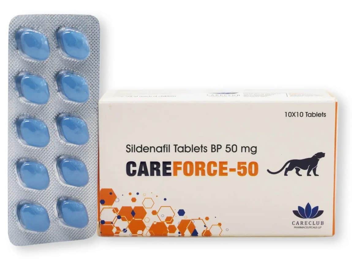 Careforce 50mg Sildenafil BP 100 tabletta EU Gyógyszertár