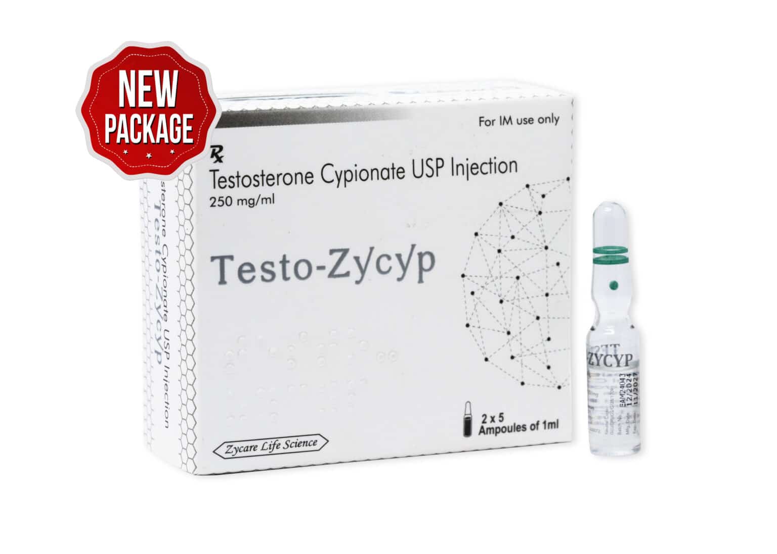 TESTO ZYCYP Tesztoszteron Cypionate Inj. 250 mg 1×10 1