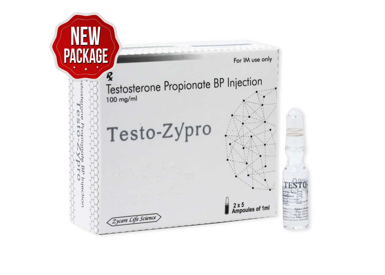 TESTO ZYPRO tesztoszteron-propionát injekció 100mg 1×10 1