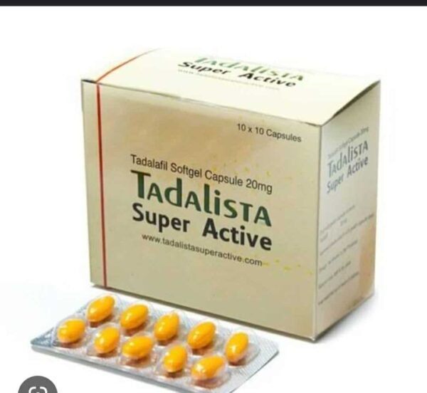 Tadalista Super Active Tadaladil lágyzselatin kapszula 20 mg 100 tabletta EU Gyógyszertár