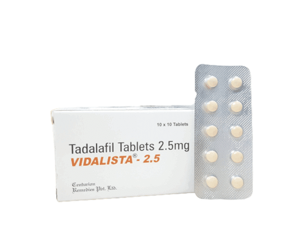 Vidalista 2,5 mg Tadalafil Tabletta 100 tabletta EU Gyógyszertár