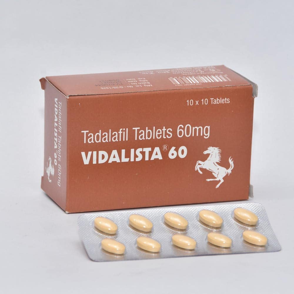 Vidalista 60 mg Tadalafil Tabletta 100 tabletta EU Gyógyszertár