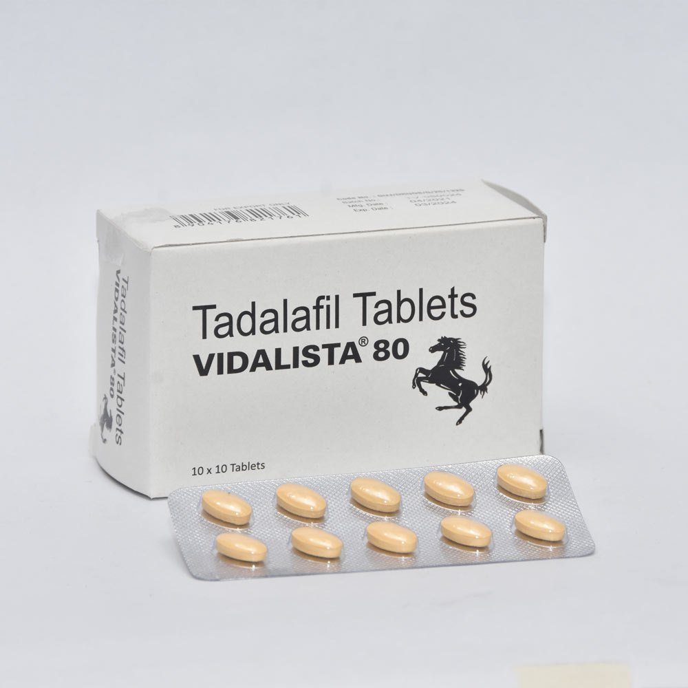 Vidalista 80 mg Tadalafil Tabletta 100 tabletta EU Gyógyszertár