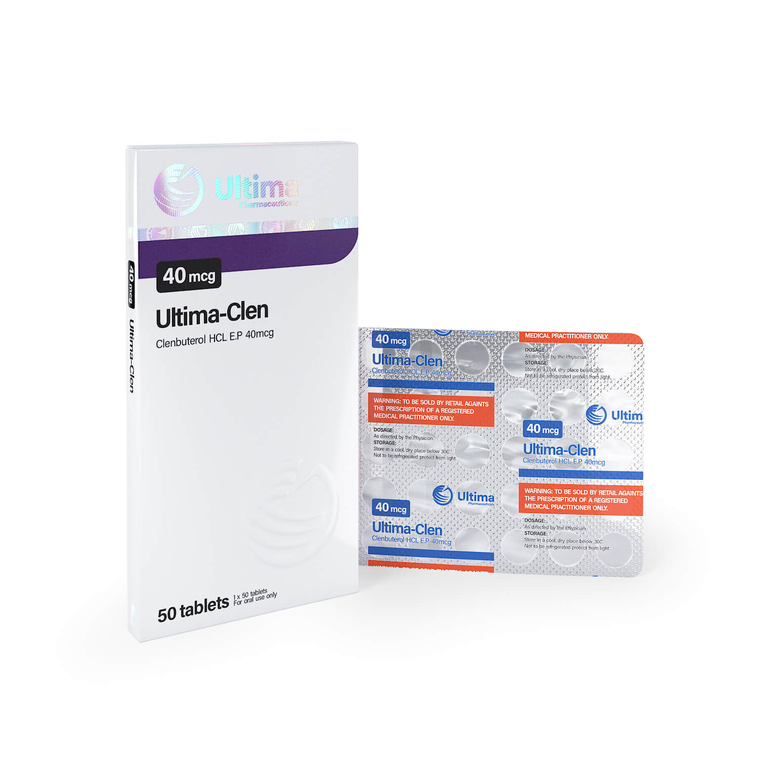 Ultima Clenbuterol 50 tabletta x 40 mcg