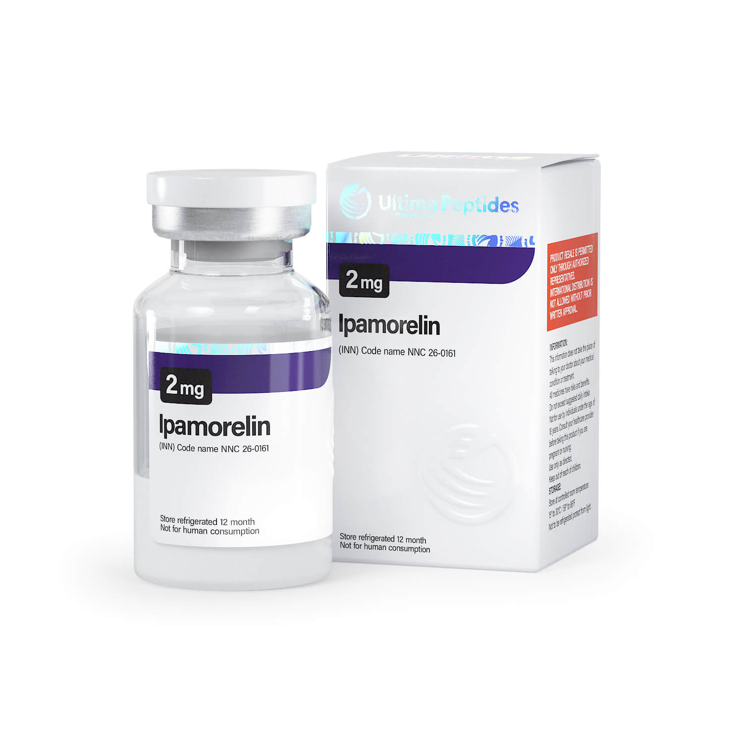 Ultima-Ipamorelin 2mg - 1 ampulla x 2 mg - UltimaPeptides USA