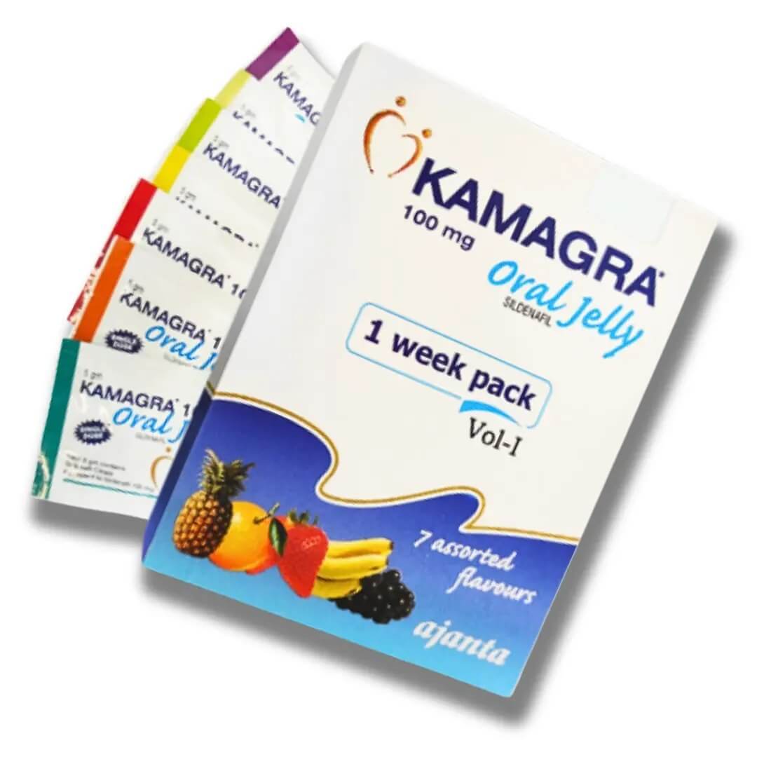 KAMAGRA SZÁJON ÁT ALKALMAZANDÓ ZSELÉ 100 MG (Szildenafil Citrát + Dapoxetin 100 mg) (1x7 zselé)