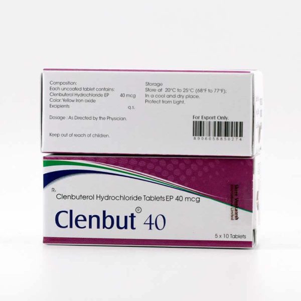 CLENBUT 40 - Clenbuterone Hcl 40mcg (50 tabletta) - Shree Venkatesh