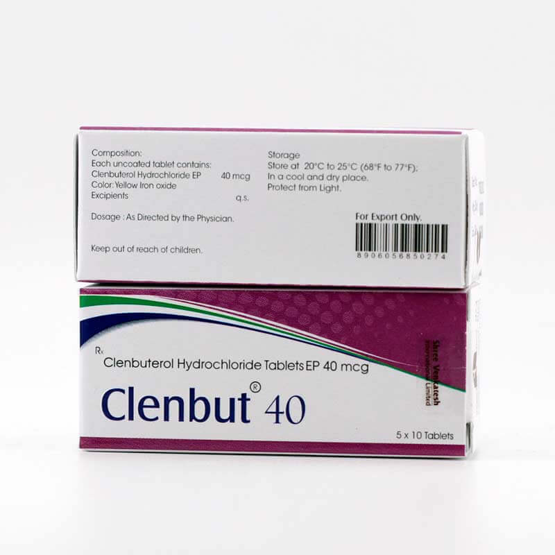 CLENBUT 40 - Clenbuterone Hcl 40mcg (50 tabletta) - Shree Venkatesh